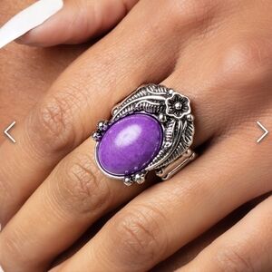 Serrated Style Purple Ring Sz 💍 5-9